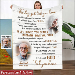 The Day God Took You Home - Personalized Photo Blanket