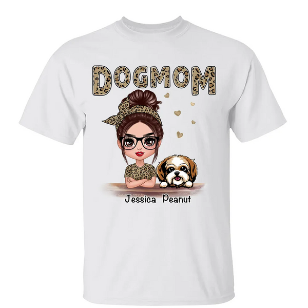 Leopard Shirt Doll Dog Mom Personalized Shirt - pixisid