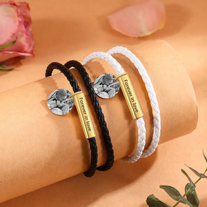 Personalized Leather Bracelet, Couple Gift for Him/Her