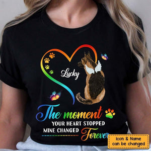Gift For Loss Pet Memorial My Heart Changed Forever Shirt