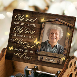 My Mind Still Talks About You - Personalized Music Box - Upload Image, Memorial Gift, Sympathy Gift