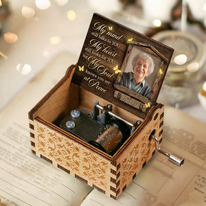 My Mind Still Talks About You - Personalized Music Box - Upload Image, Memorial Gift, Sympathy Gift