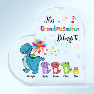Personalized Heart-Shaped Acrylic Plaque - Gift For Grandma