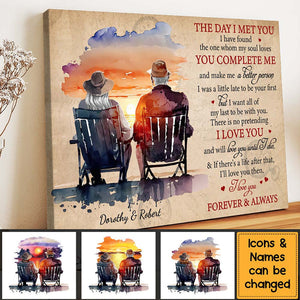 Gift For Couple The Day I Met You Canvas
