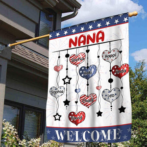 Personalized 4th of july heart welcome Grandma's House Garden - Gift for Nana Mom Auntie Independence day