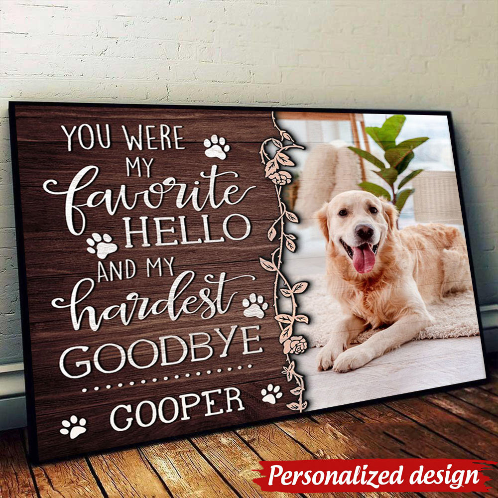 Personalized Pet Memorial Gifts Custom Horizontal Poster