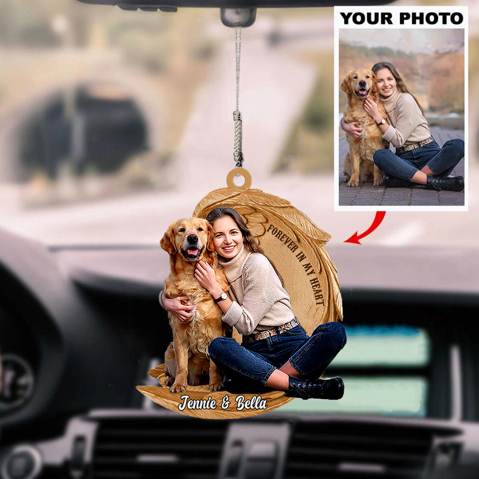 Personalized Photo Mica Ornament - Gift For Dog Lover - Forever In My Heart
