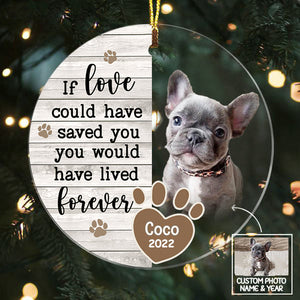 Personalized Pet Memo Photo Circle Acrylic Ornament