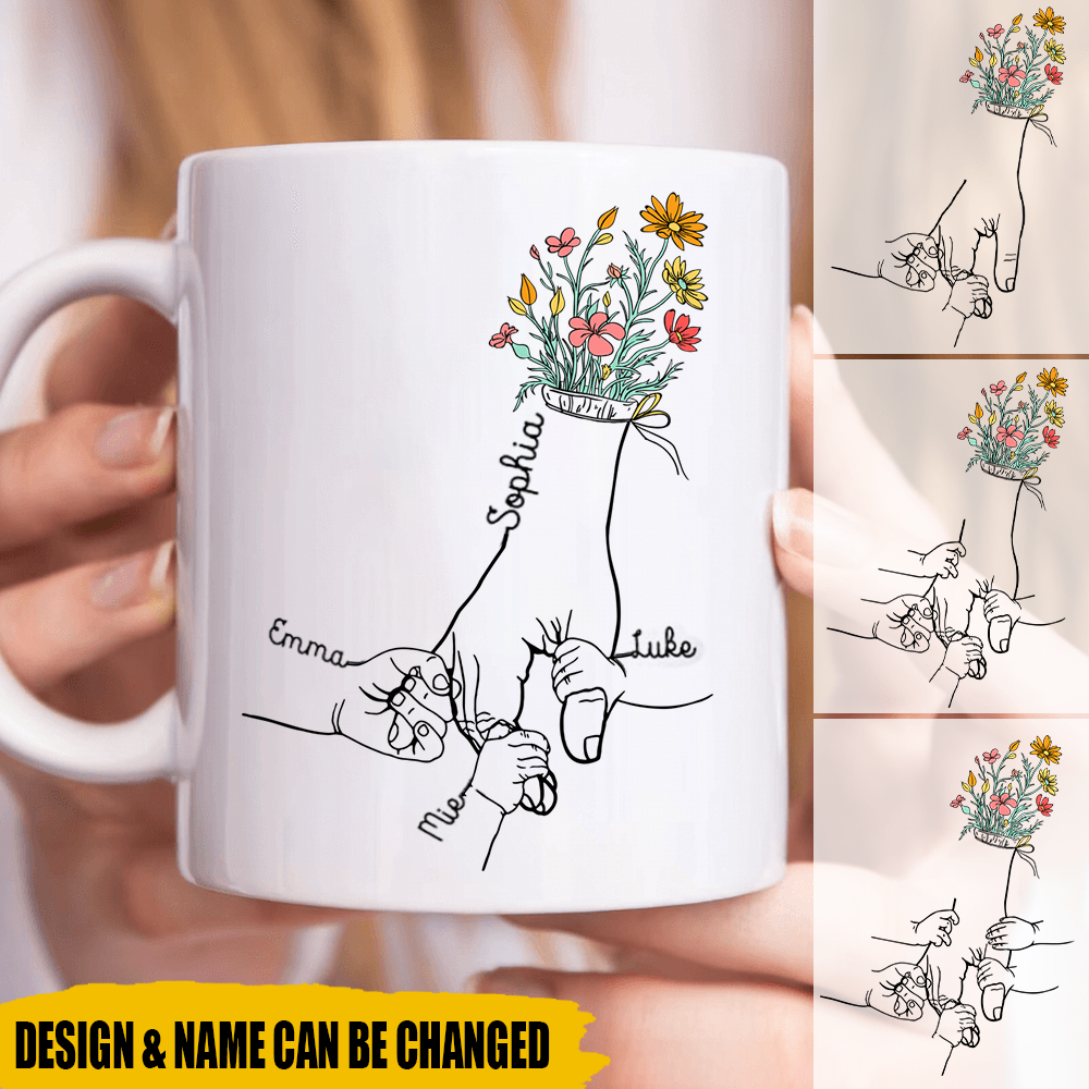 Holding Mom's Hand - Personalized Mug