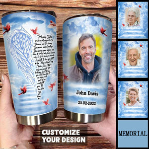 Missing You Always Cardinal Personalized Photo Tumbler Memorial