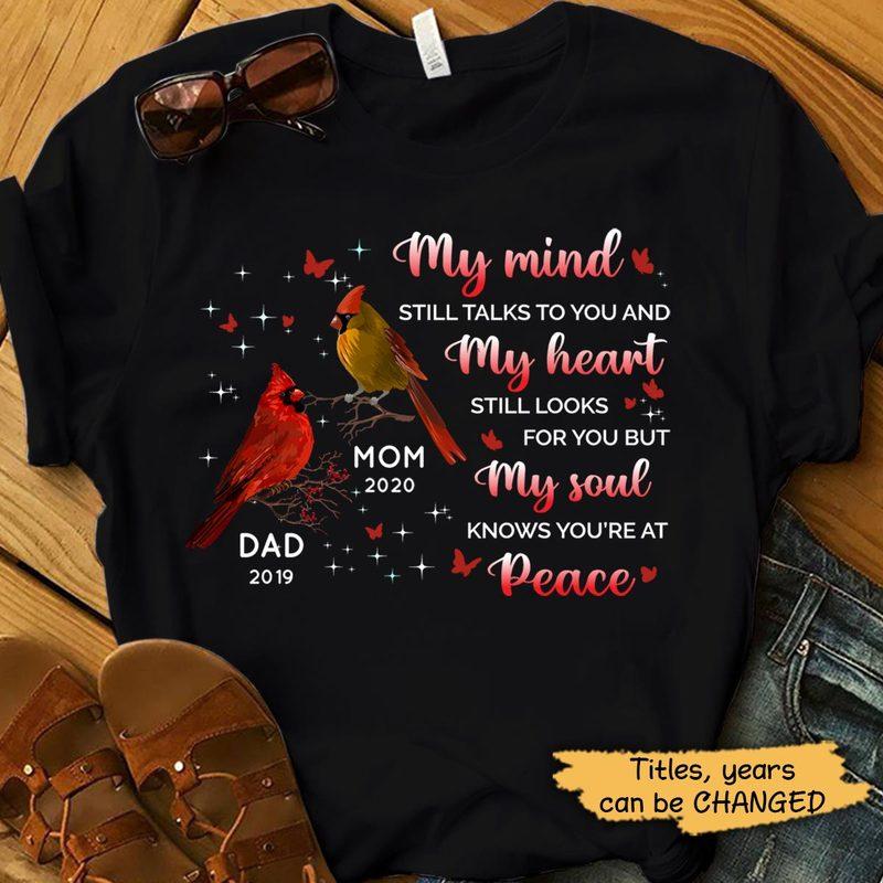 Cardinal My Mind Still Talks To You Memorial Personalized Shirt